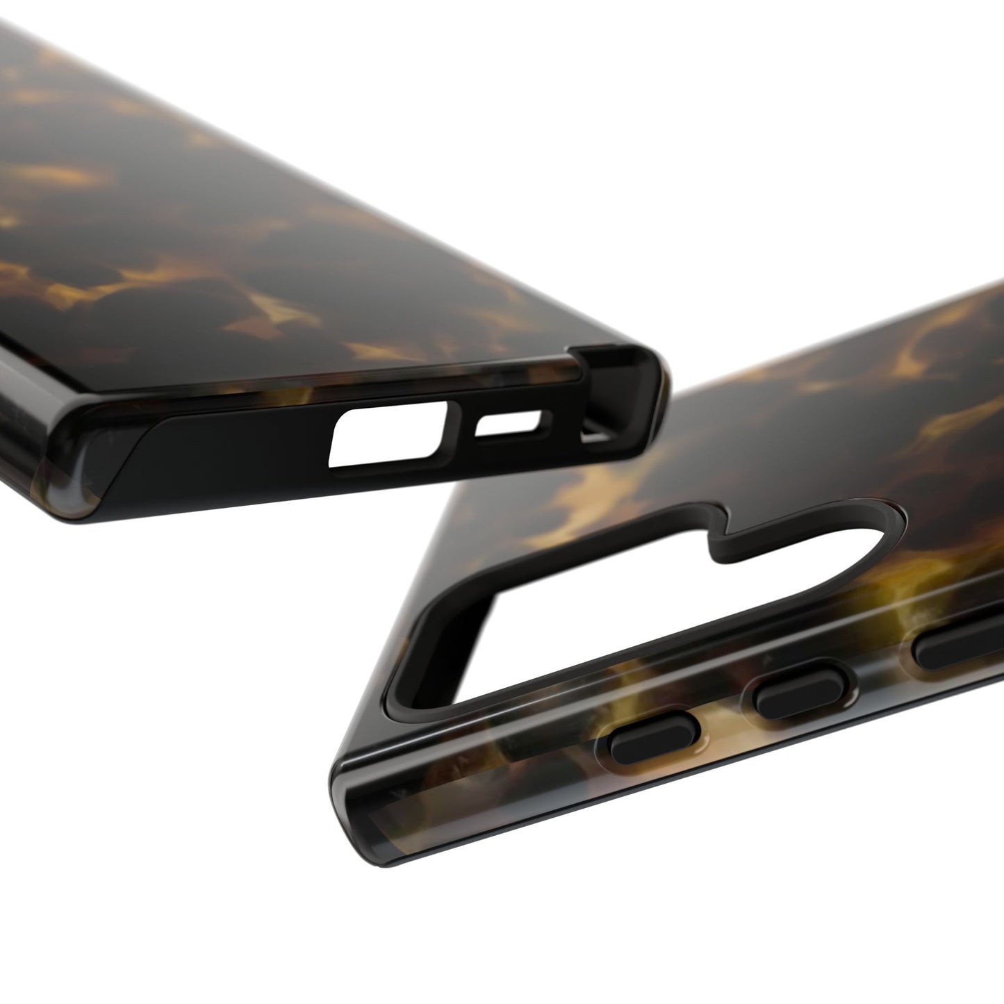 Tortoiseshell Phone Case — Protective Tough Case with Classic Brown Pattern