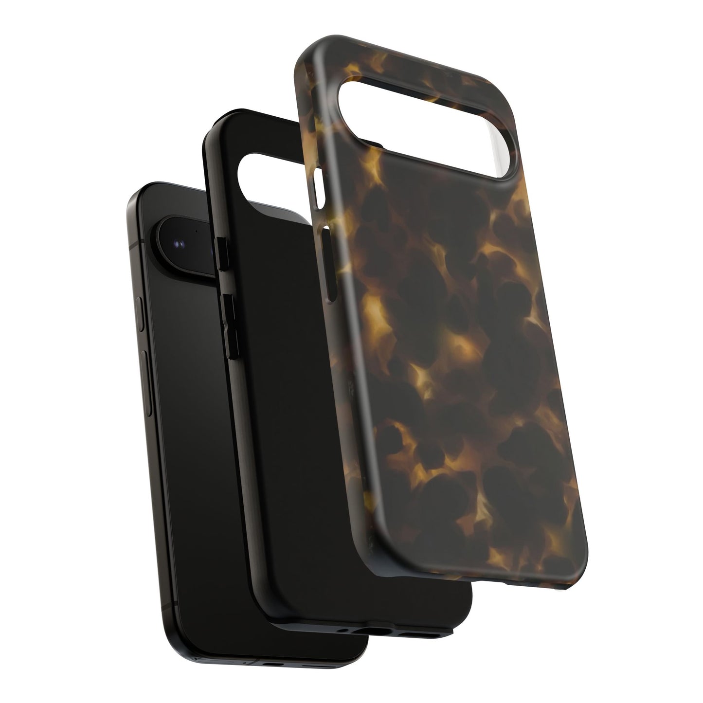 Tortoiseshell Phone Case — Protective Tough Case with Classic Brown Pattern