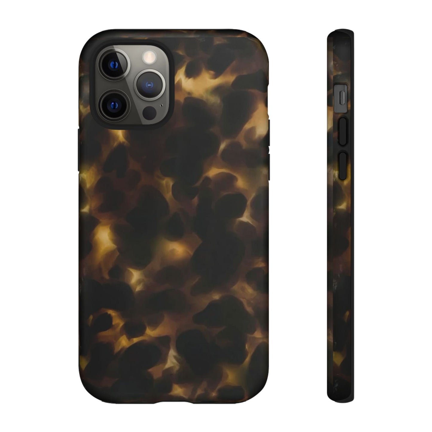Tortoiseshell Phone Case — Protective Tough Case with Classic Brown Pattern