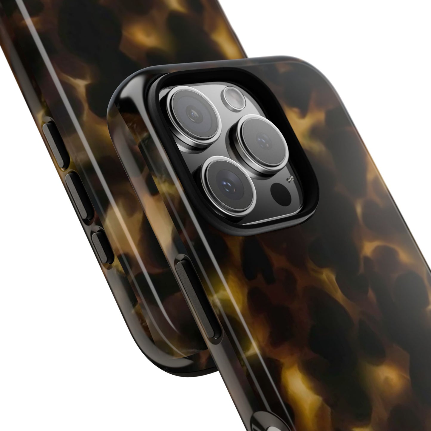 Tortoiseshell Phone Case — Protective Tough Case with Classic Brown Pattern