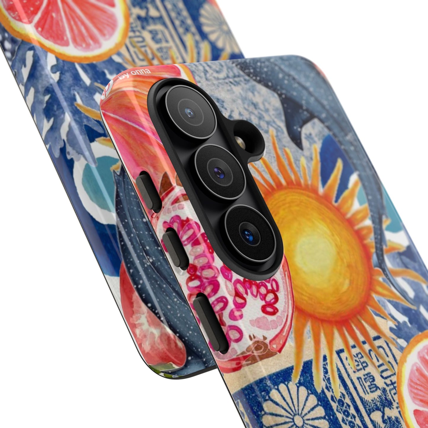 Tough Cases — Tropical Citrus Sun & Dolphin Phone Case