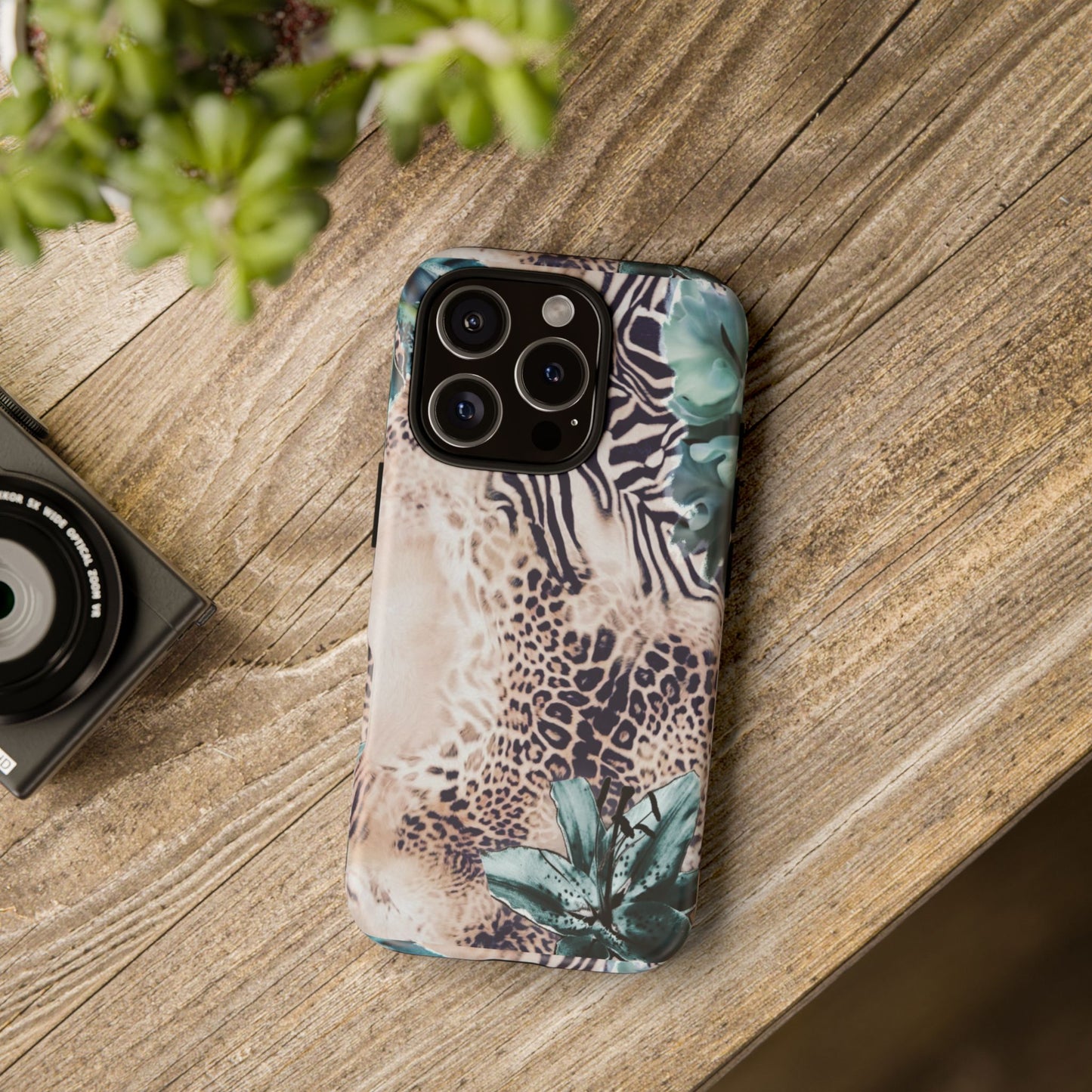 Tough Cases - Tropical Leopard & Zebra Phone Case
