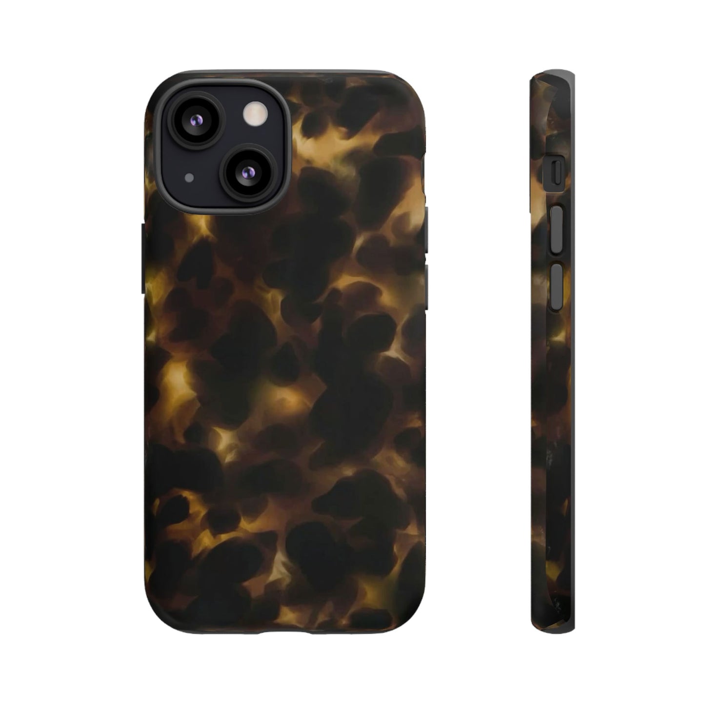 Tortoiseshell Phone Case — Protective Tough Case with Classic Brown Pattern