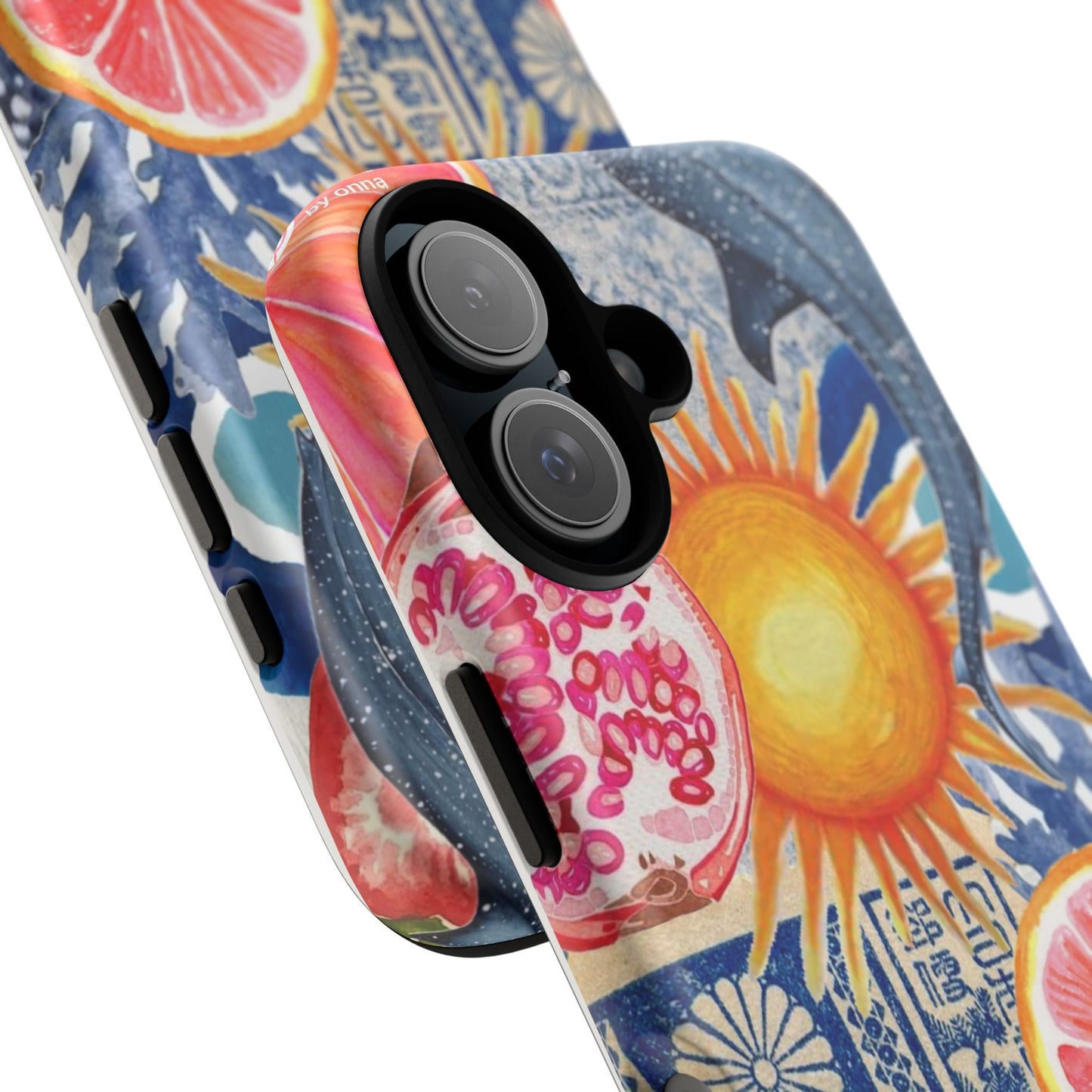 Tough Cases — Tropical Citrus Sun & Dolphin Phone Case