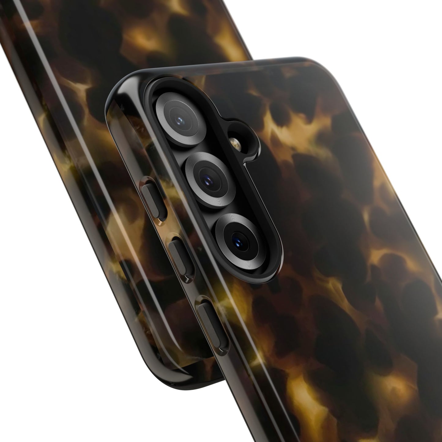 Tortoiseshell Phone Case — Protective Tough Case with Classic Brown Pattern
