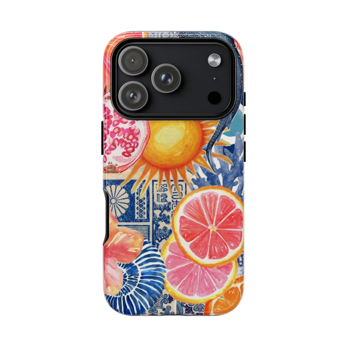 Tough Cases — Tropical Citrus Sun & Dolphin Phone Case