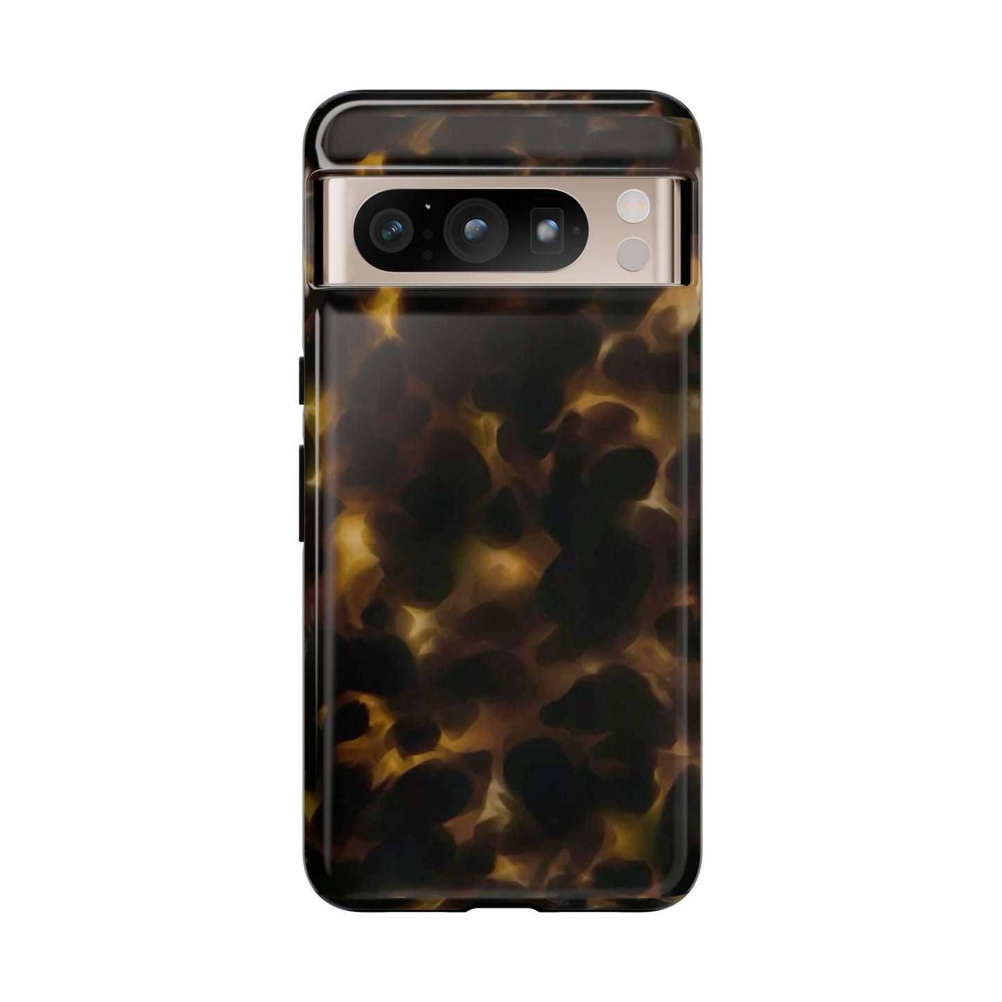 Tortoiseshell Phone Case — Protective Tough Case with Classic Brown Pattern