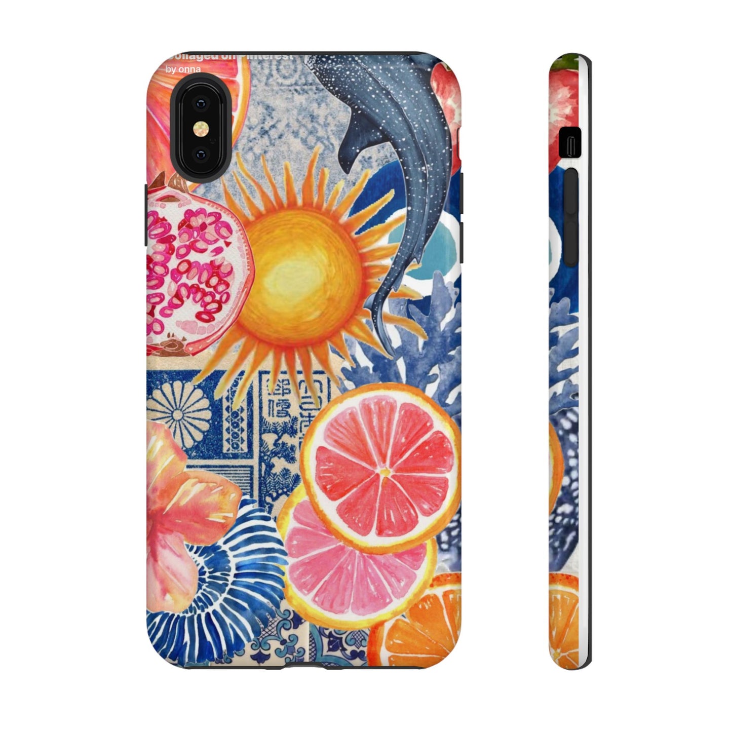 Tough Cases — Tropical Citrus Sun & Dolphin Phone Case