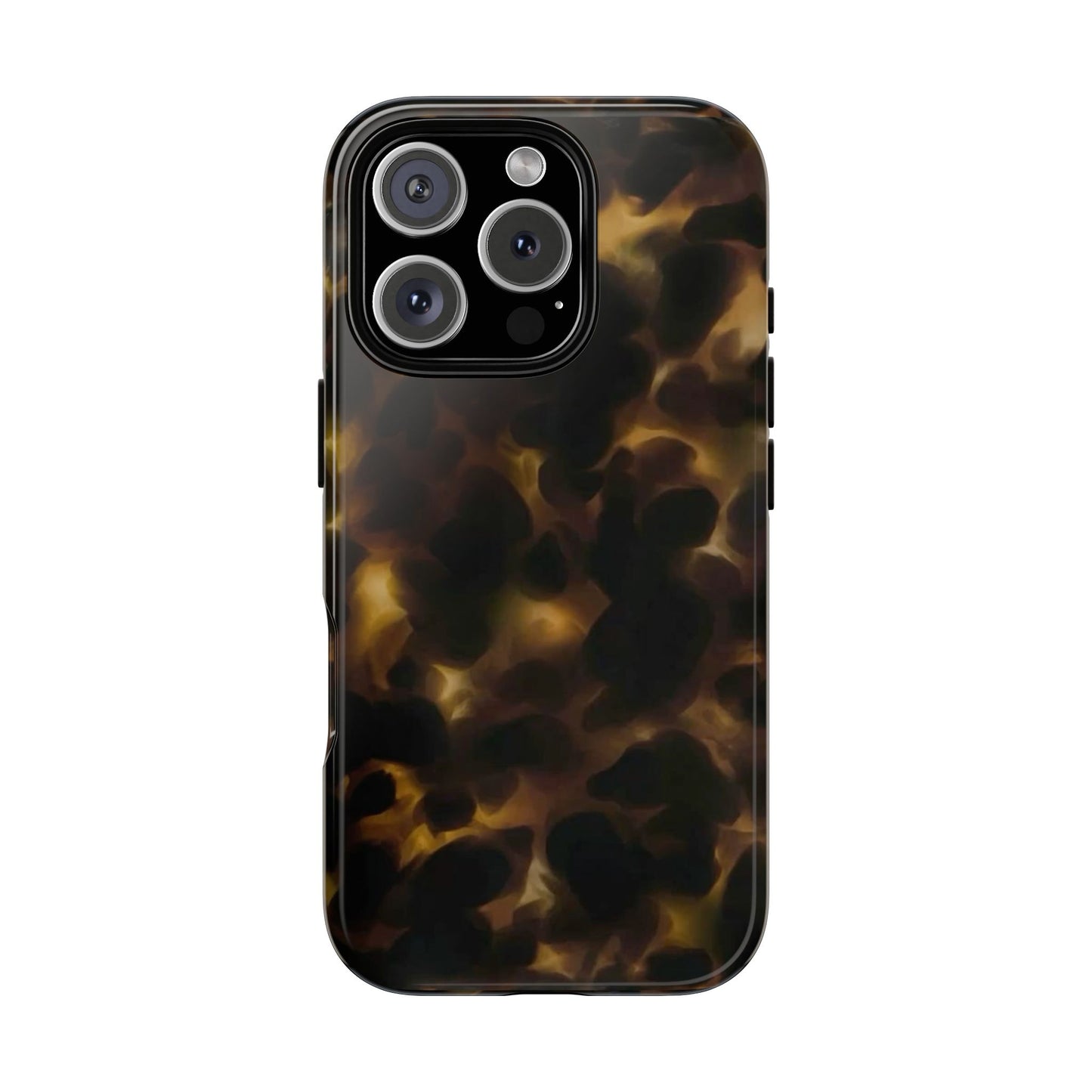 Tortoiseshell Phone Case — Protective Tough Case with Classic Brown Pattern