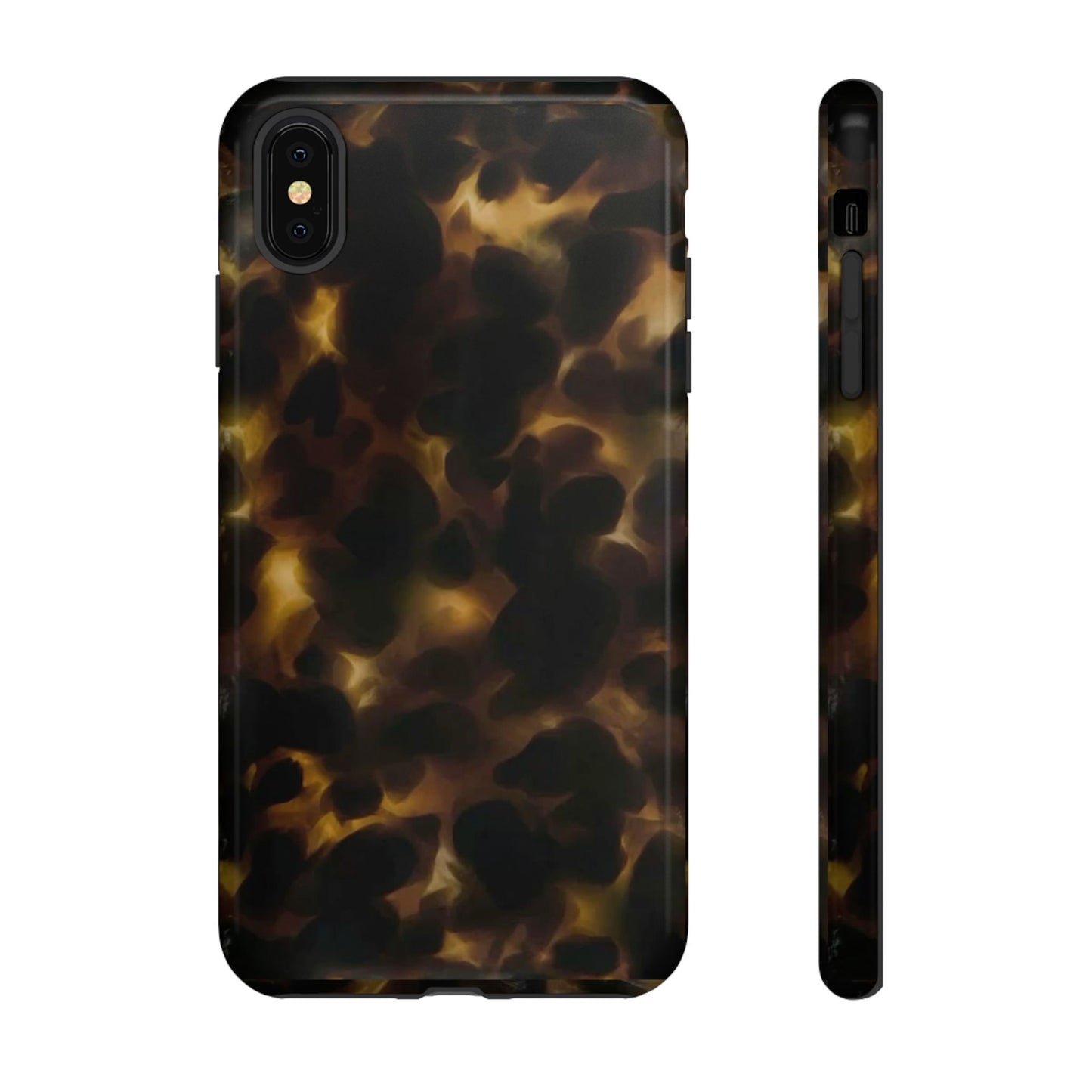 Tortoiseshell Phone Case — Protective Tough Case with Classic Brown Pattern