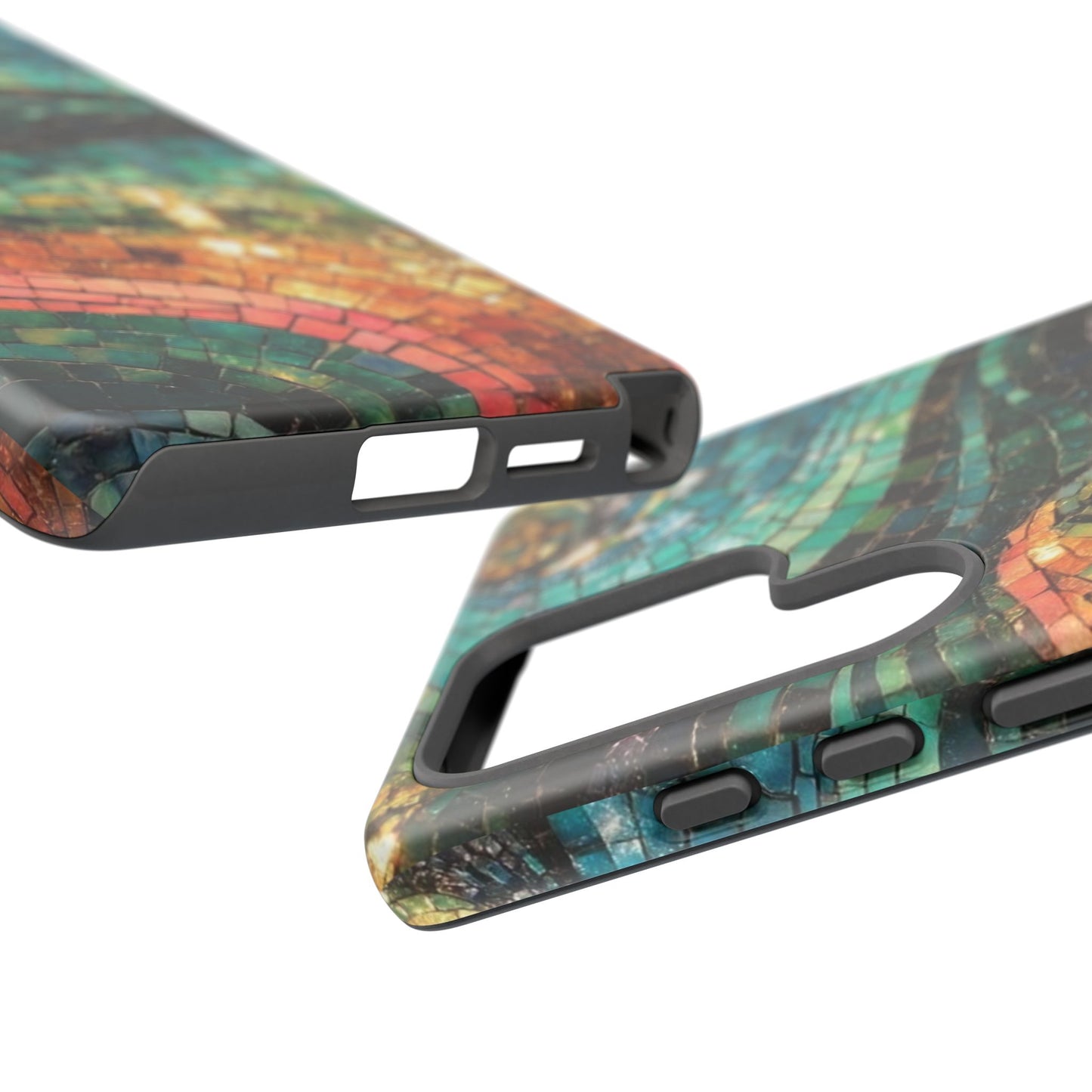 Mosaic Wave Phone Case – Colorful Artistic Tile Design Tough Case