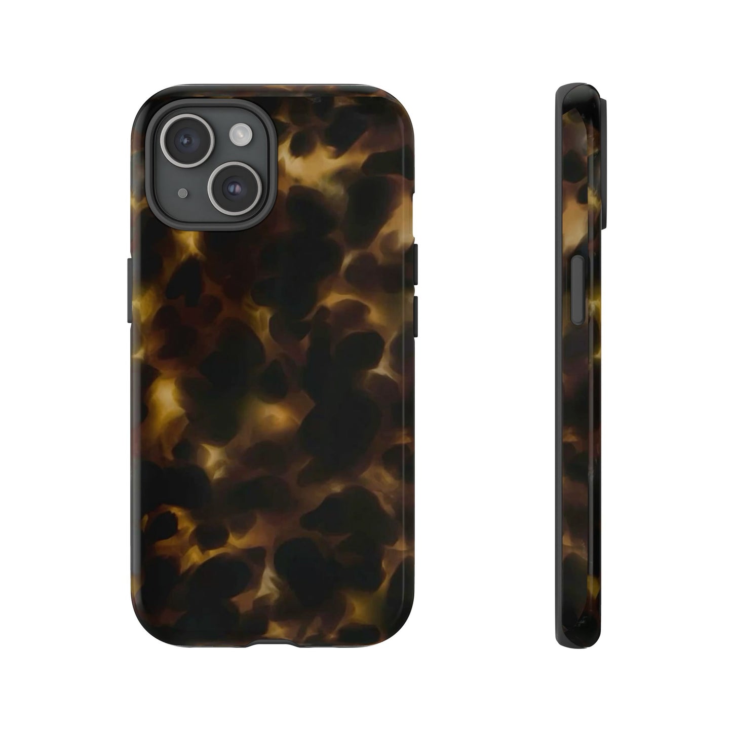 Tortoiseshell Phone Case — Protective Tough Case with Classic Brown Pattern