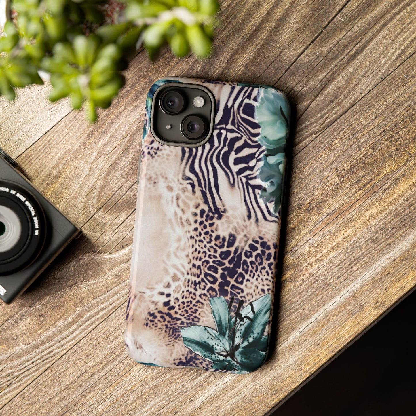 Tough Cases - Tropical Leopard & Zebra Phone Case