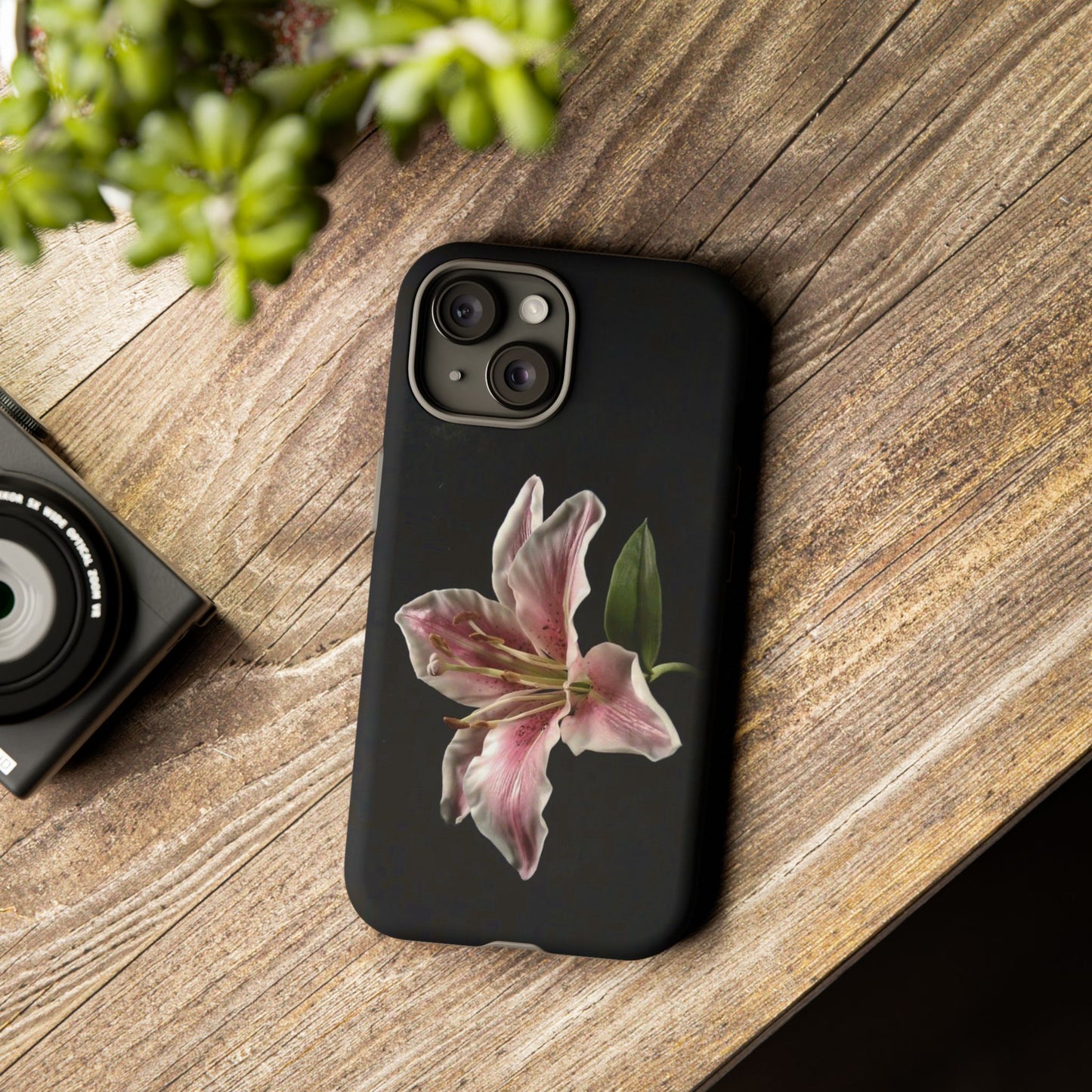 Pink Lily Tough Phone Case — Slim Protective Floral iPhone Cover
