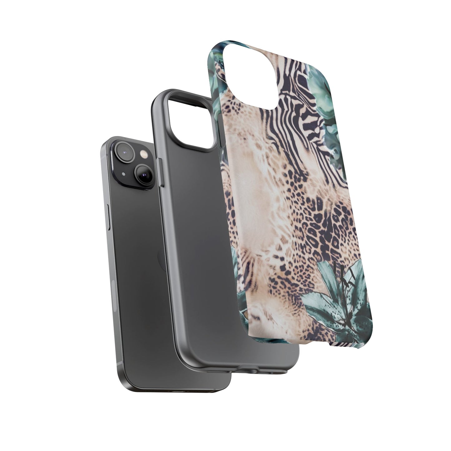Tough Cases - Tropical Leopard & Zebra Phone Case
