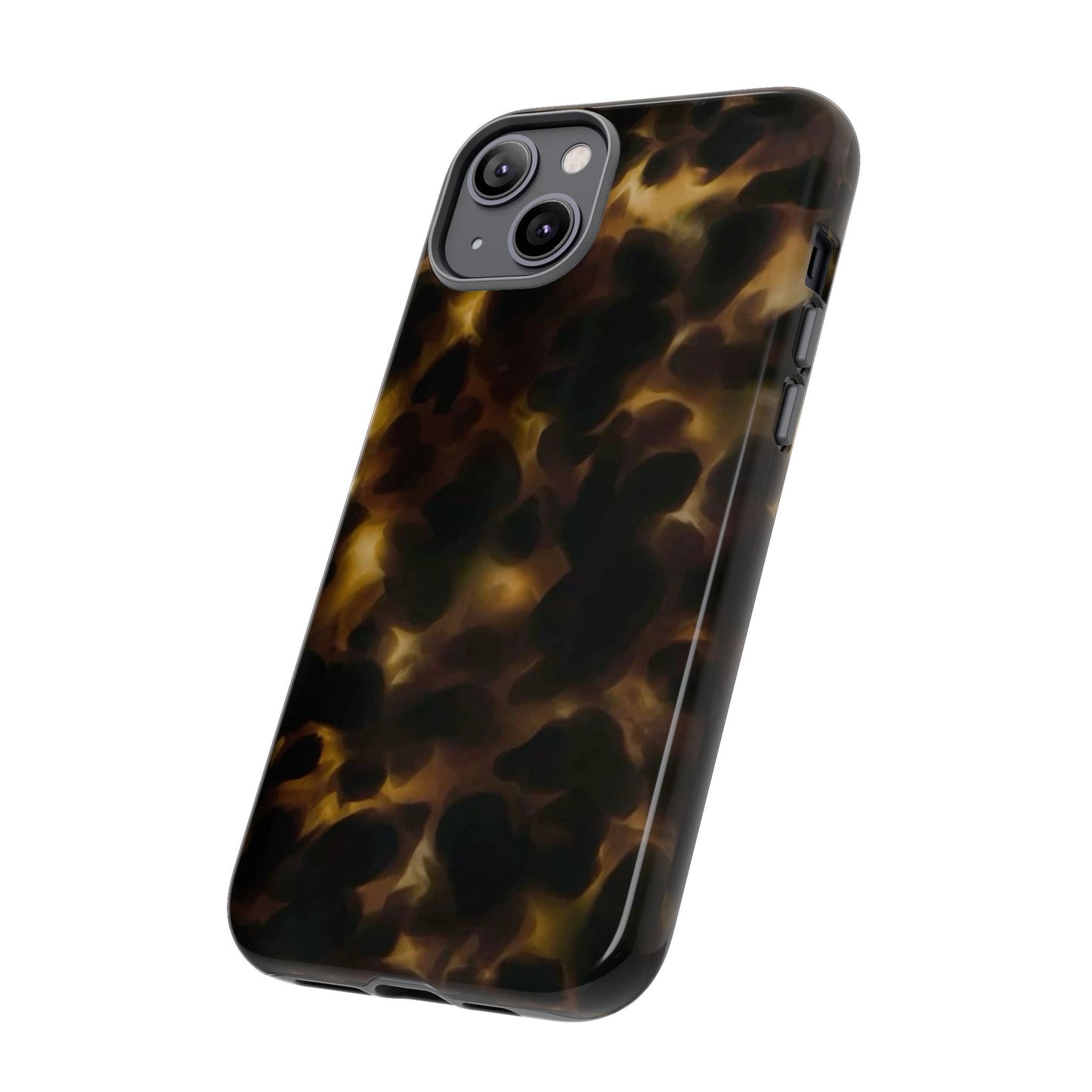 Tortoiseshell Phone Case — Protective Tough Case with Classic Brown Pattern