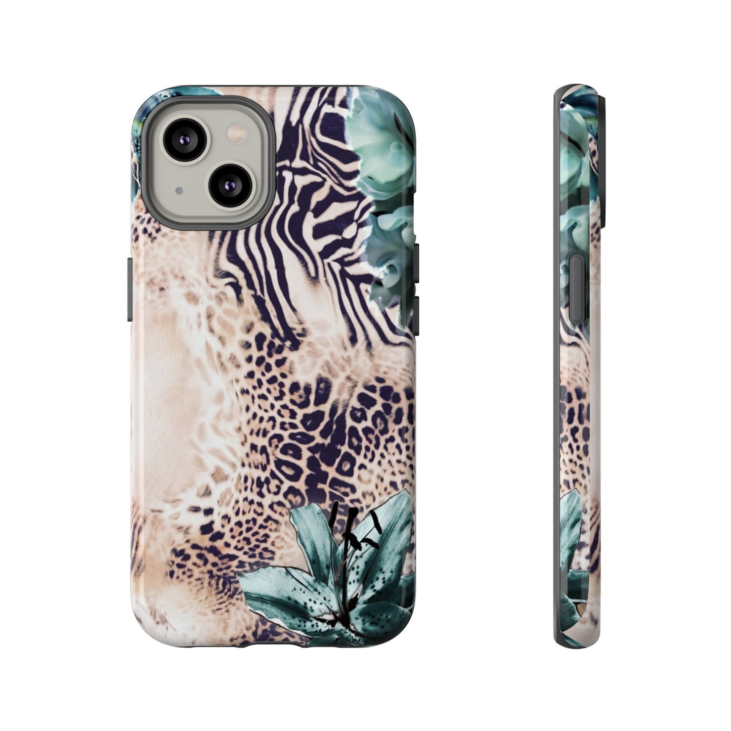 Tough Cases - Tropical Leopard & Zebra Phone Case