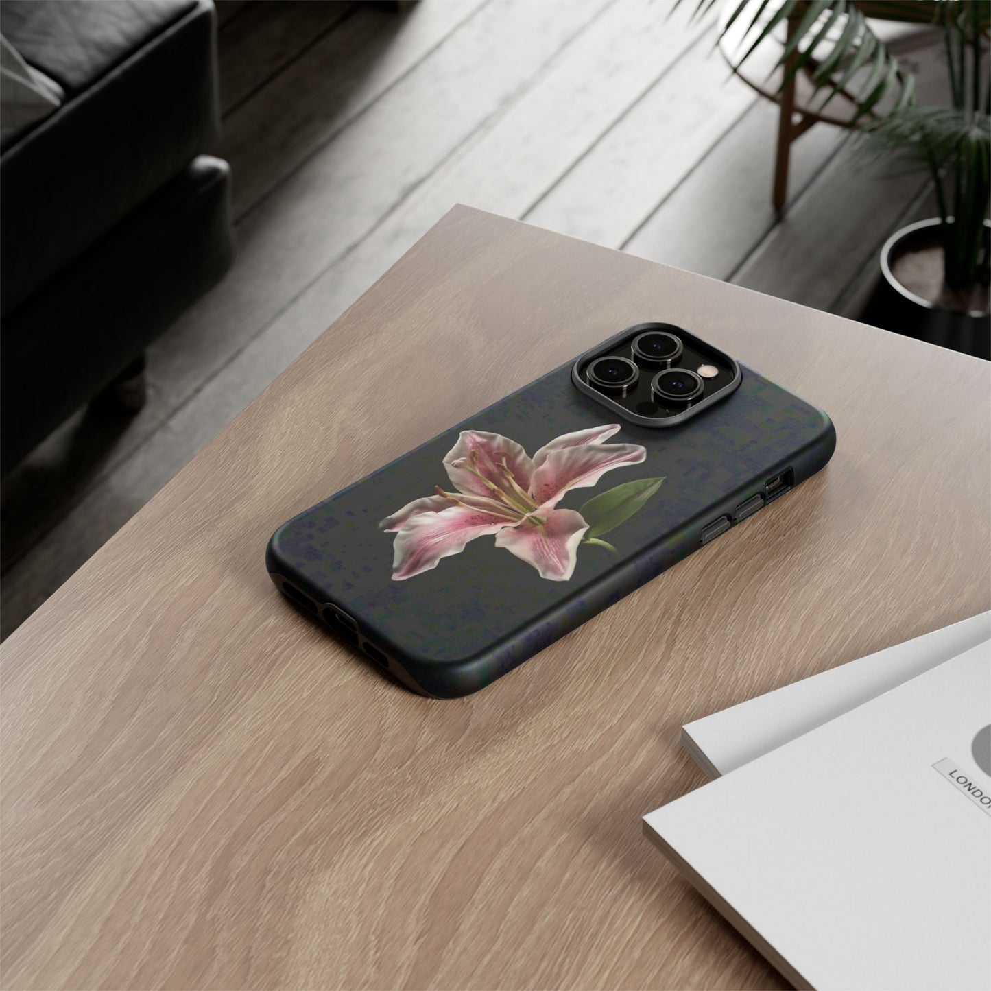 Pink Lily Tough Phone Case — Slim Protective Floral iPhone Cover