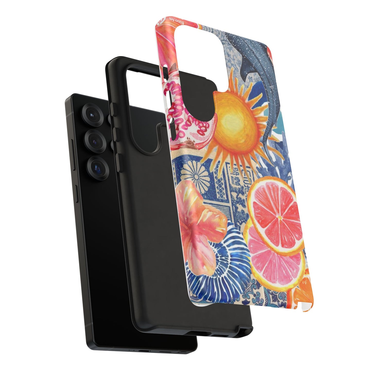 Tough Cases — Tropical Citrus Sun & Dolphin Phone Case