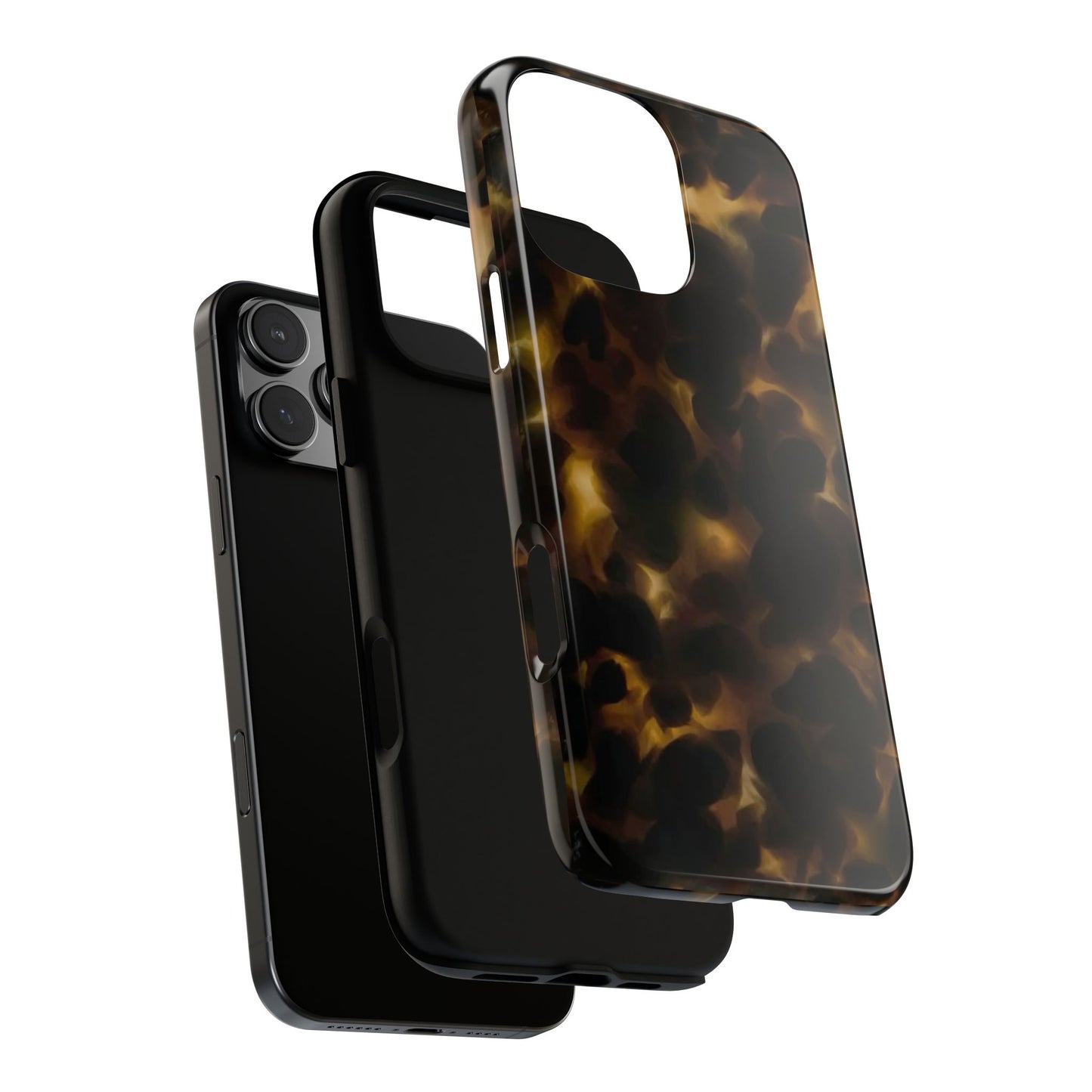 Tortoiseshell Phone Case — Protective Tough Case with Classic Brown Pattern