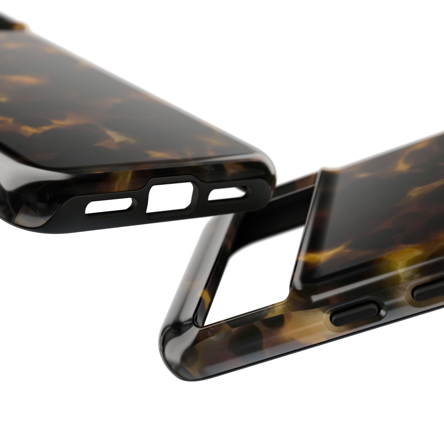 Tortoiseshell Phone Case — Protective Tough Case with Classic Brown Pattern