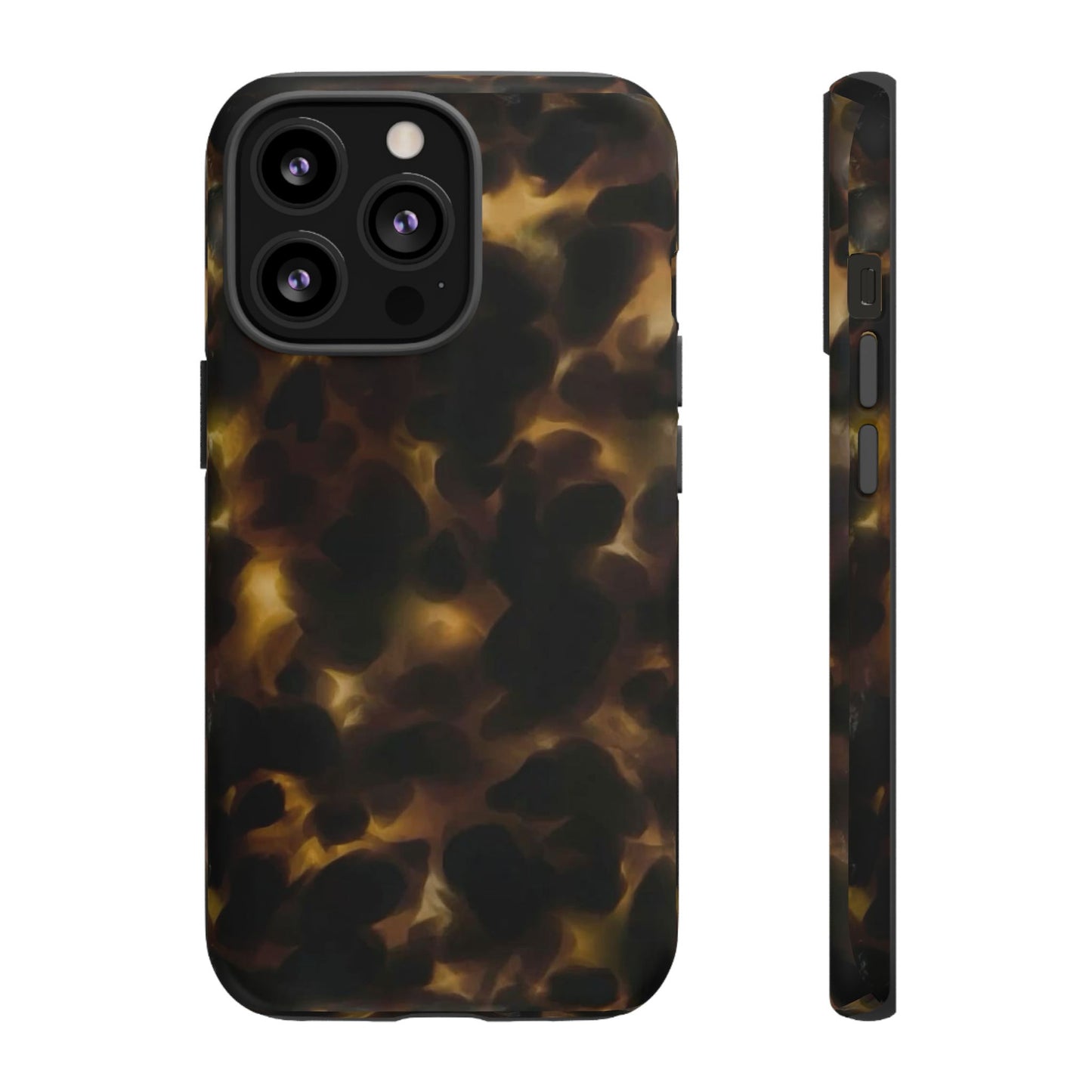 Tortoiseshell Phone Case — Protective Tough Case with Classic Brown Pattern