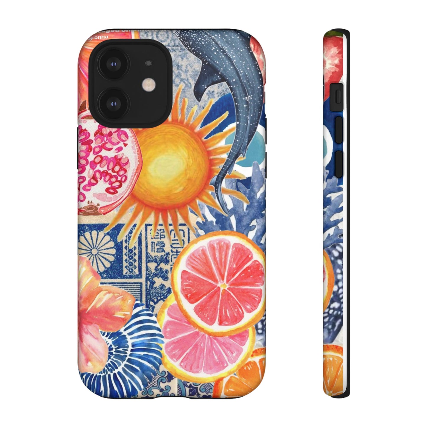 Tough Cases — Tropical Citrus Sun & Dolphin Phone Case