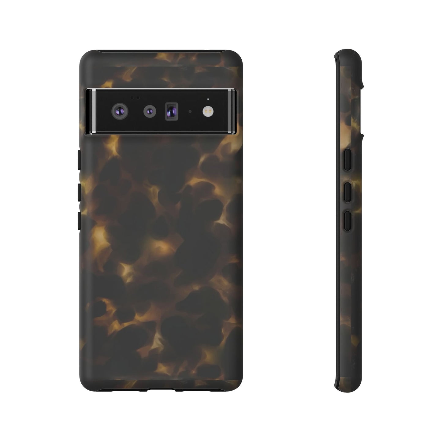 Tortoiseshell Phone Case — Protective Tough Case with Classic Brown Pattern