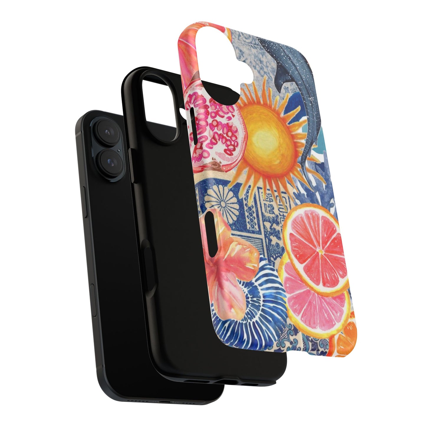 Tough Cases — Tropical Citrus Sun & Dolphin Phone Case