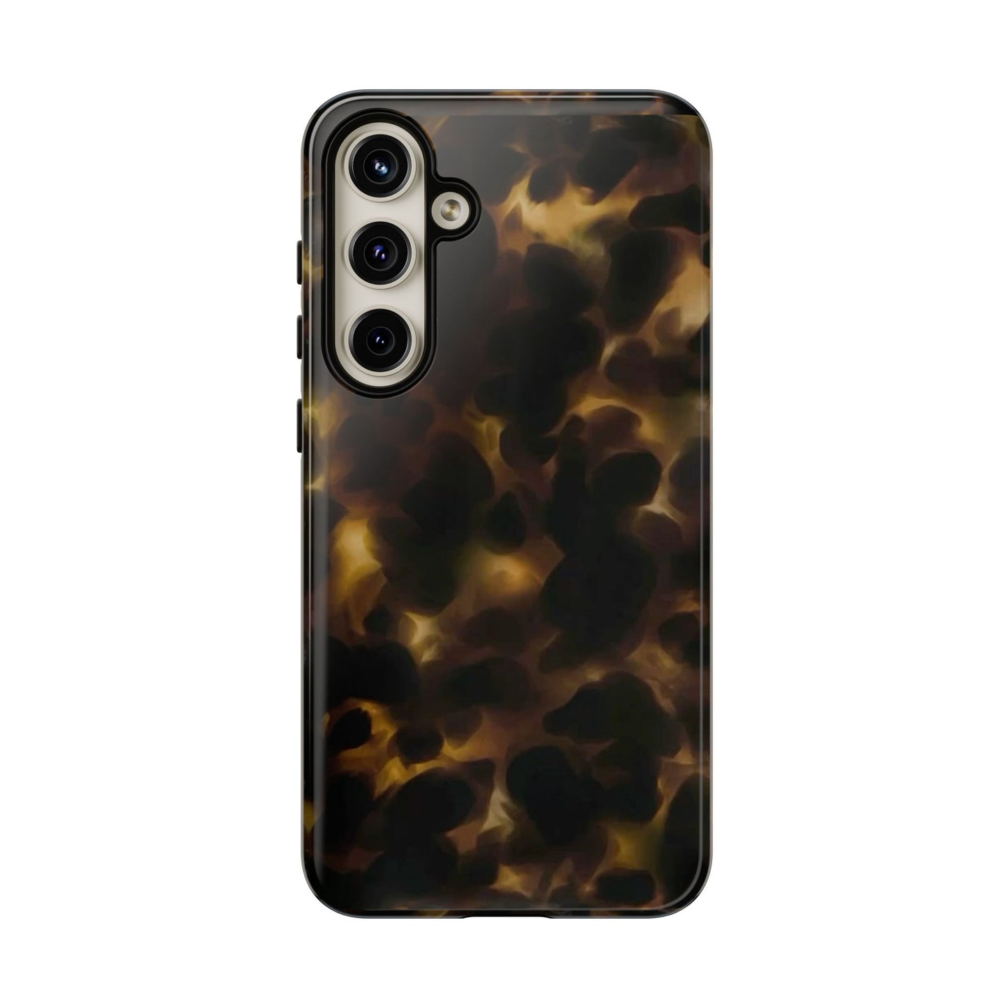 Tortoiseshell Phone Case — Protective Tough Case with Classic Brown Pattern