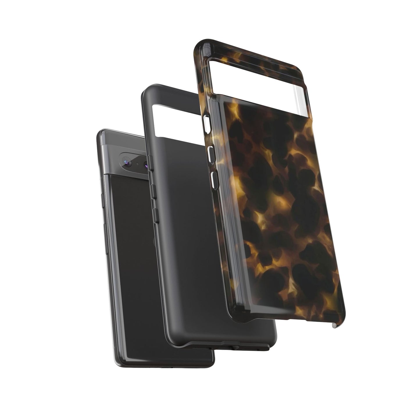 Tortoiseshell Phone Case — Protective Tough Case with Classic Brown Pattern