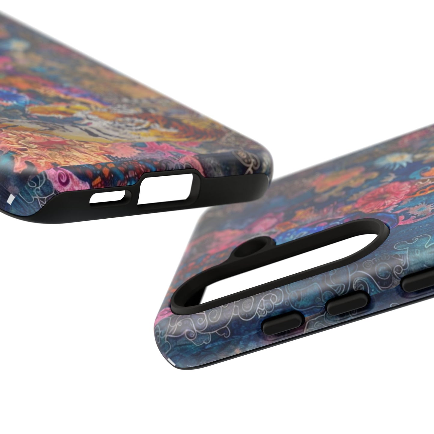 Phone Case - Colorful Floral Tiger Tough Case