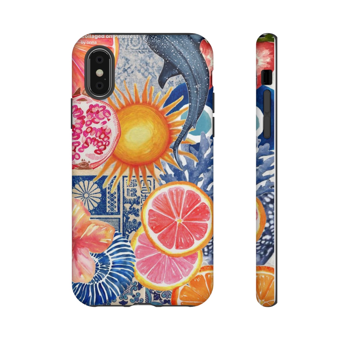 Tough Cases — Tropical Citrus Sun & Dolphin Phone Case