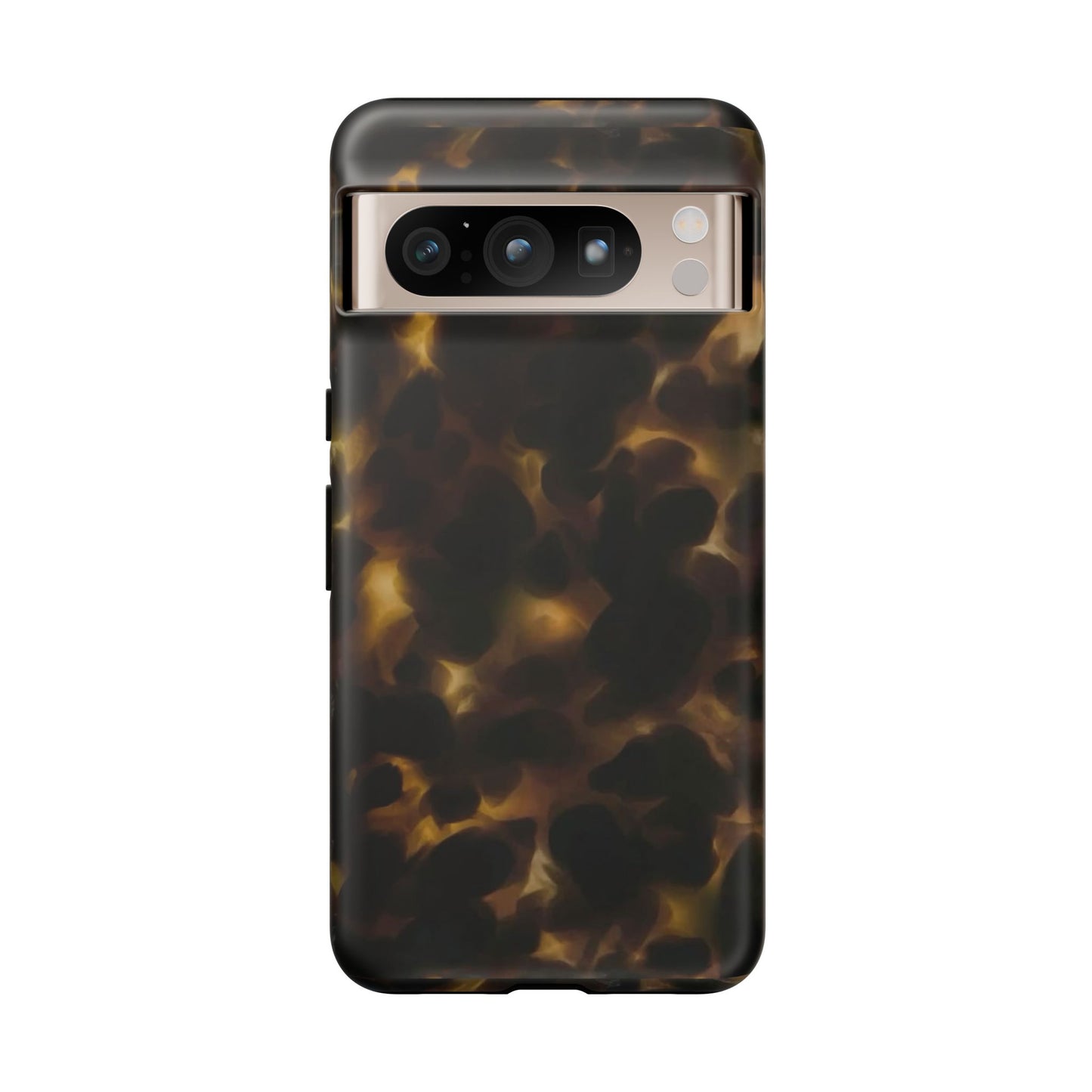 Tortoiseshell Phone Case — Protective Tough Case with Classic Brown Pattern