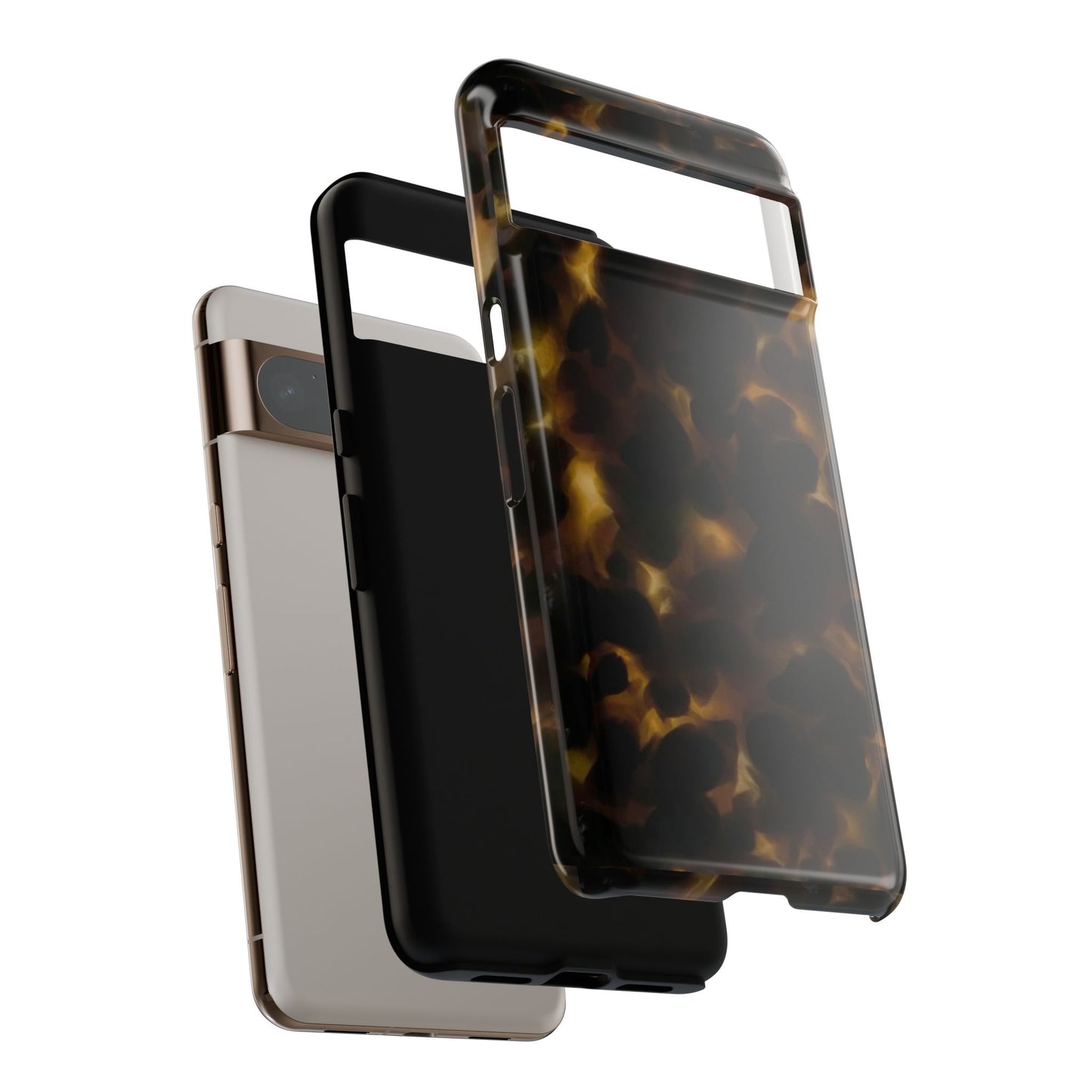 Tortoiseshell Phone Case — Protective Tough Case with Classic Brown Pattern
