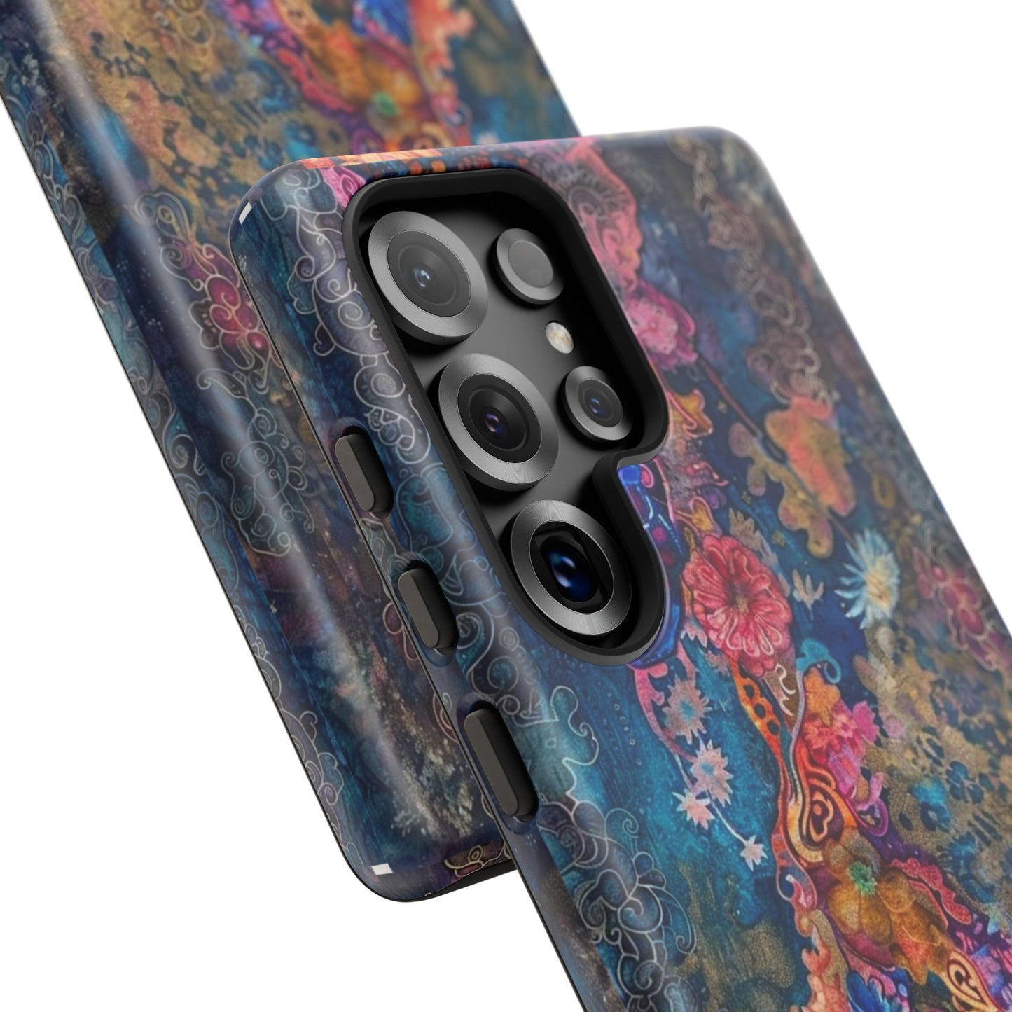 Phone Case - Colorful Floral Tiger Tough Case