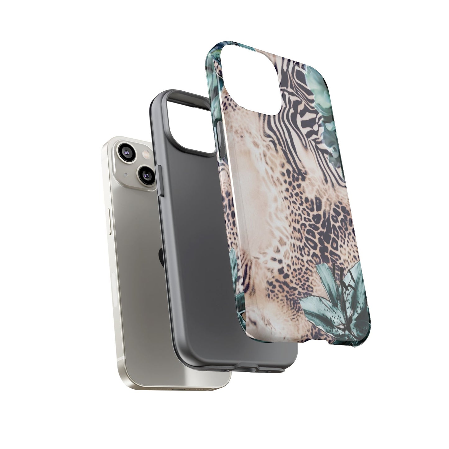 Tough Cases - Tropical Leopard & Zebra Phone Case