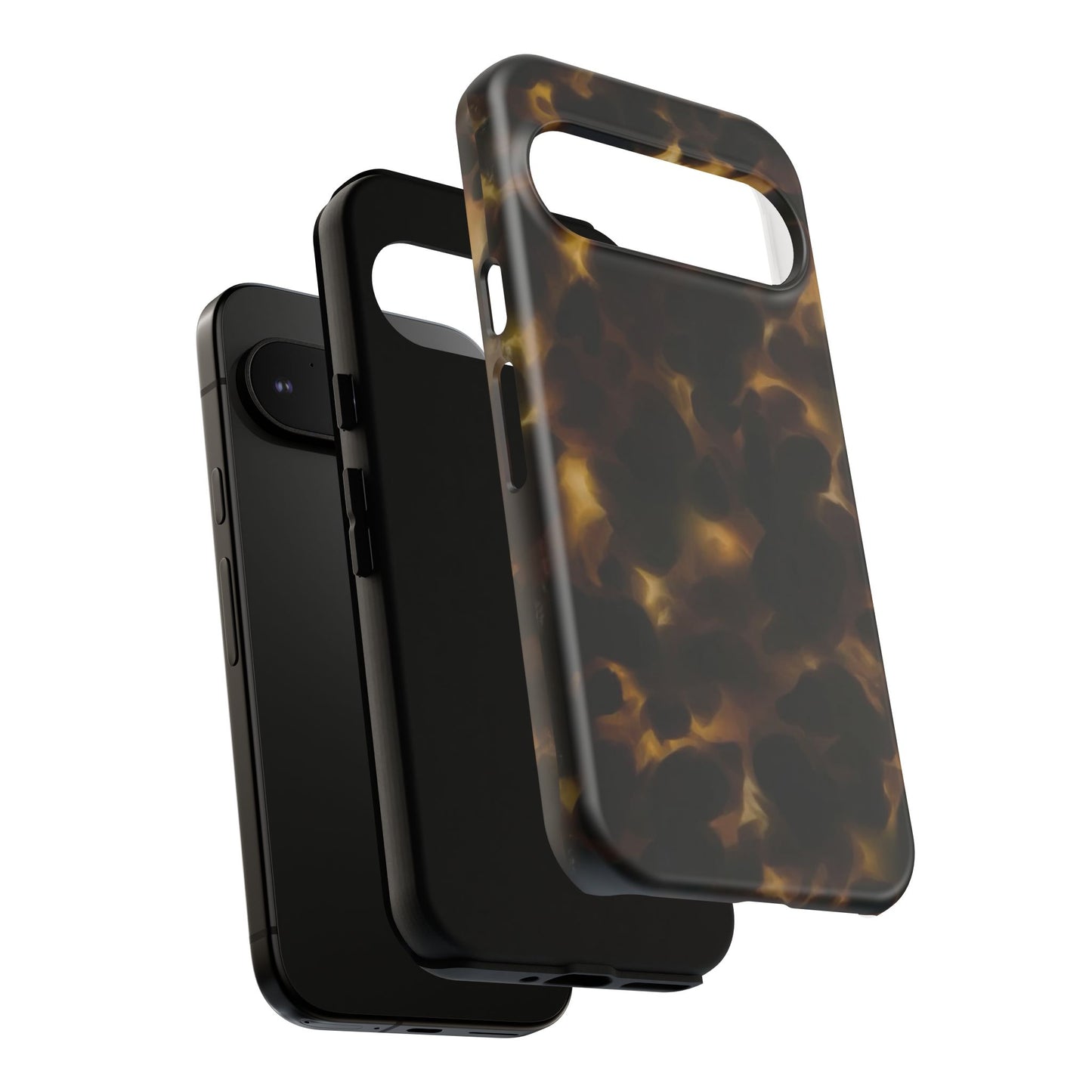 Tortoiseshell Phone Case — Protective Tough Case with Classic Brown Pattern