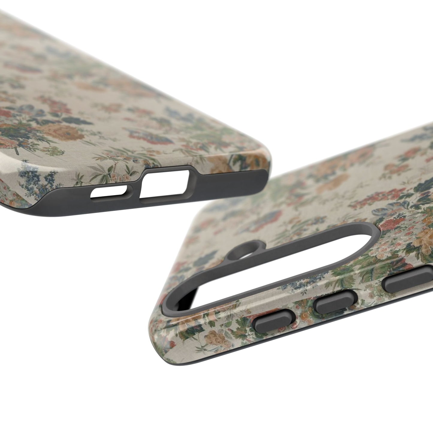 Floral Vintage Tough Phone Case – Antique Rose Pattern