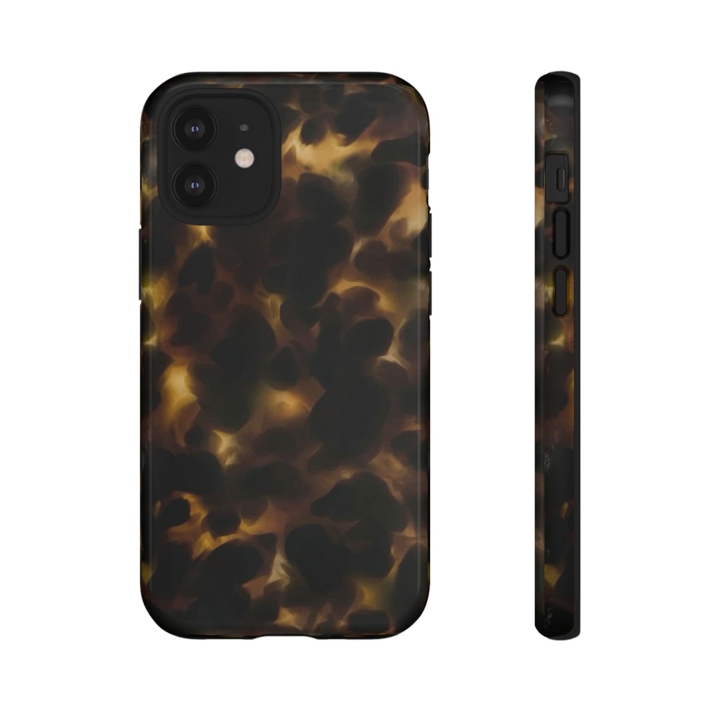 Tortoiseshell Phone Case — Protective Tough Case with Classic Brown Pattern