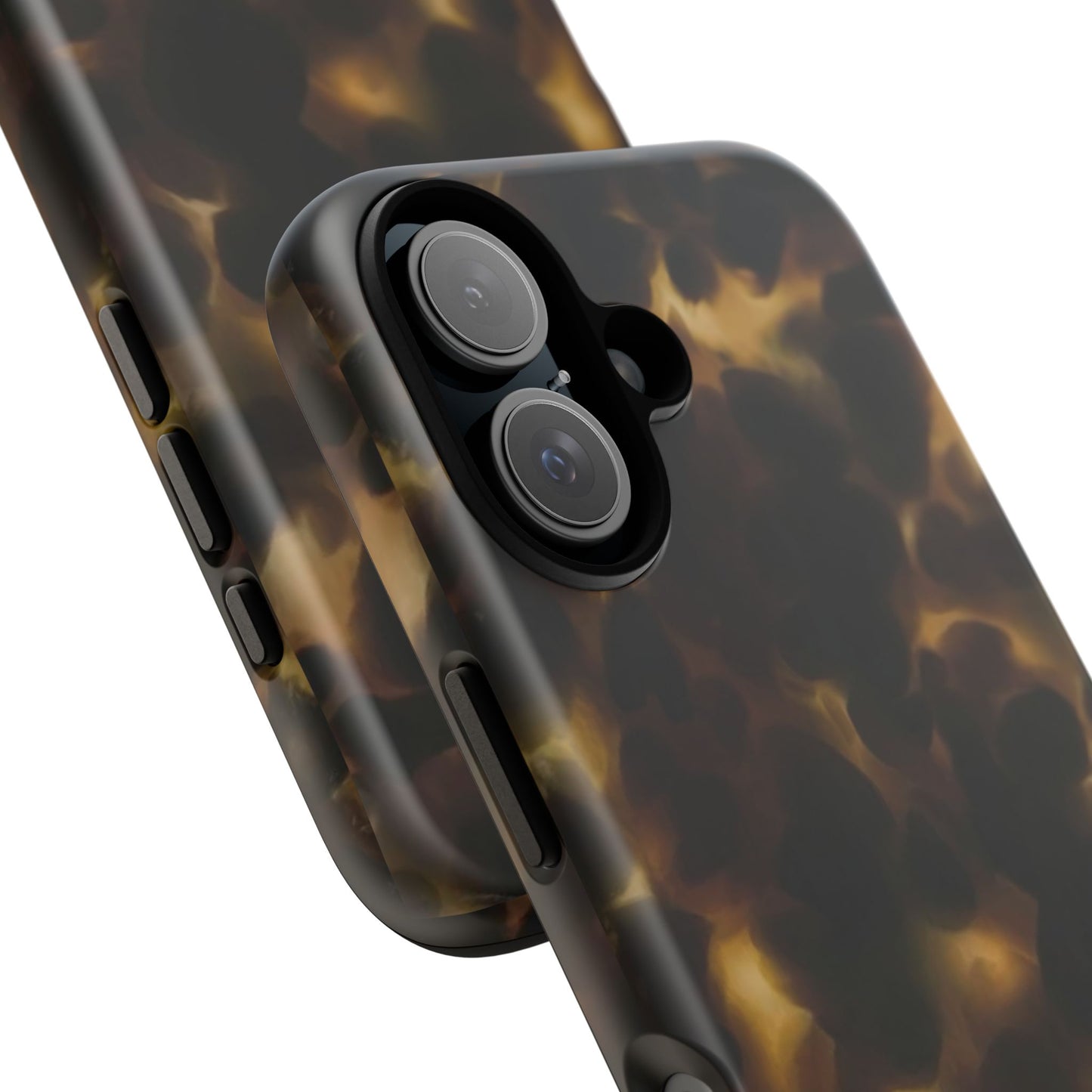 Tortoiseshell Phone Case — Protective Tough Case with Classic Brown Pattern
