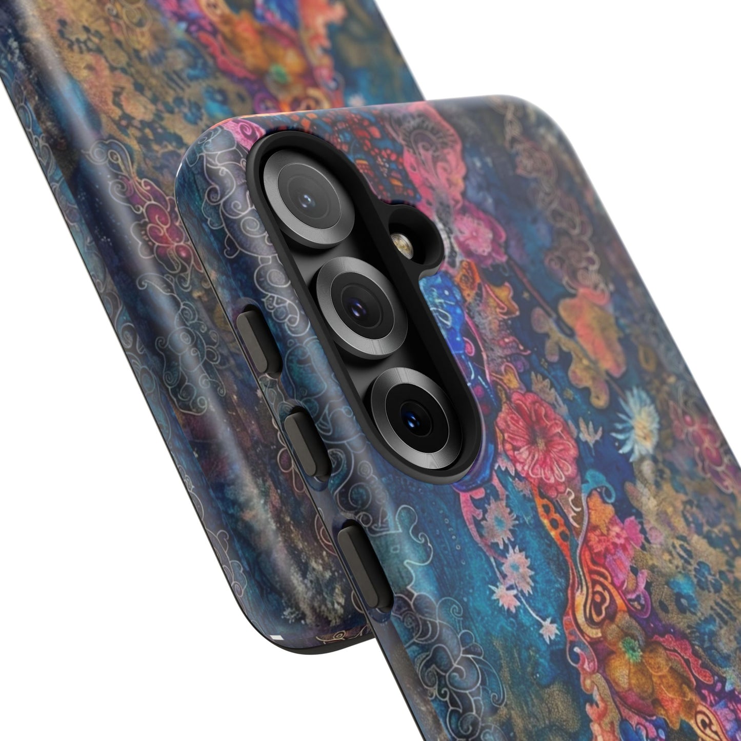 Phone Case - Colorful Floral Tiger Tough Case