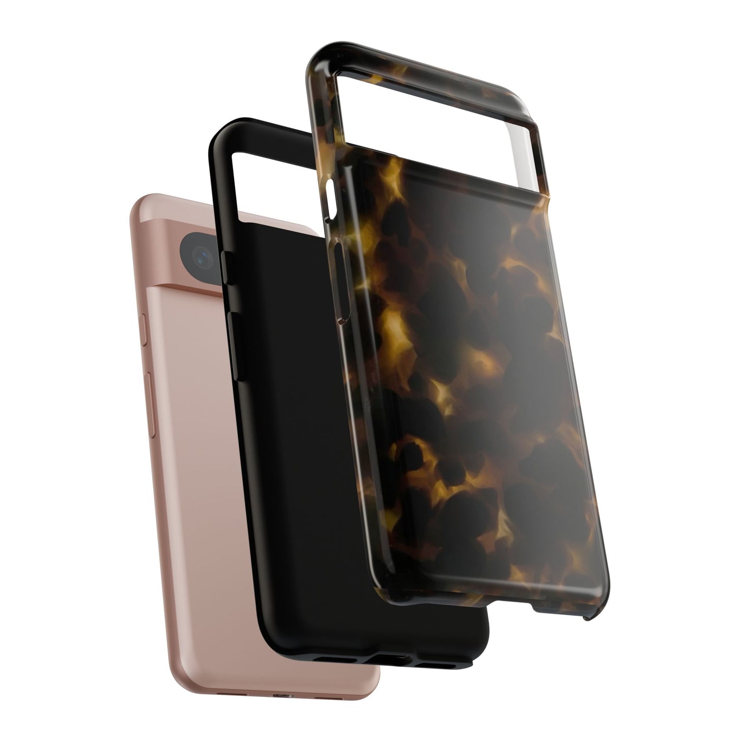 Tortoiseshell Phone Case — Protective Tough Case with Classic Brown Pattern
