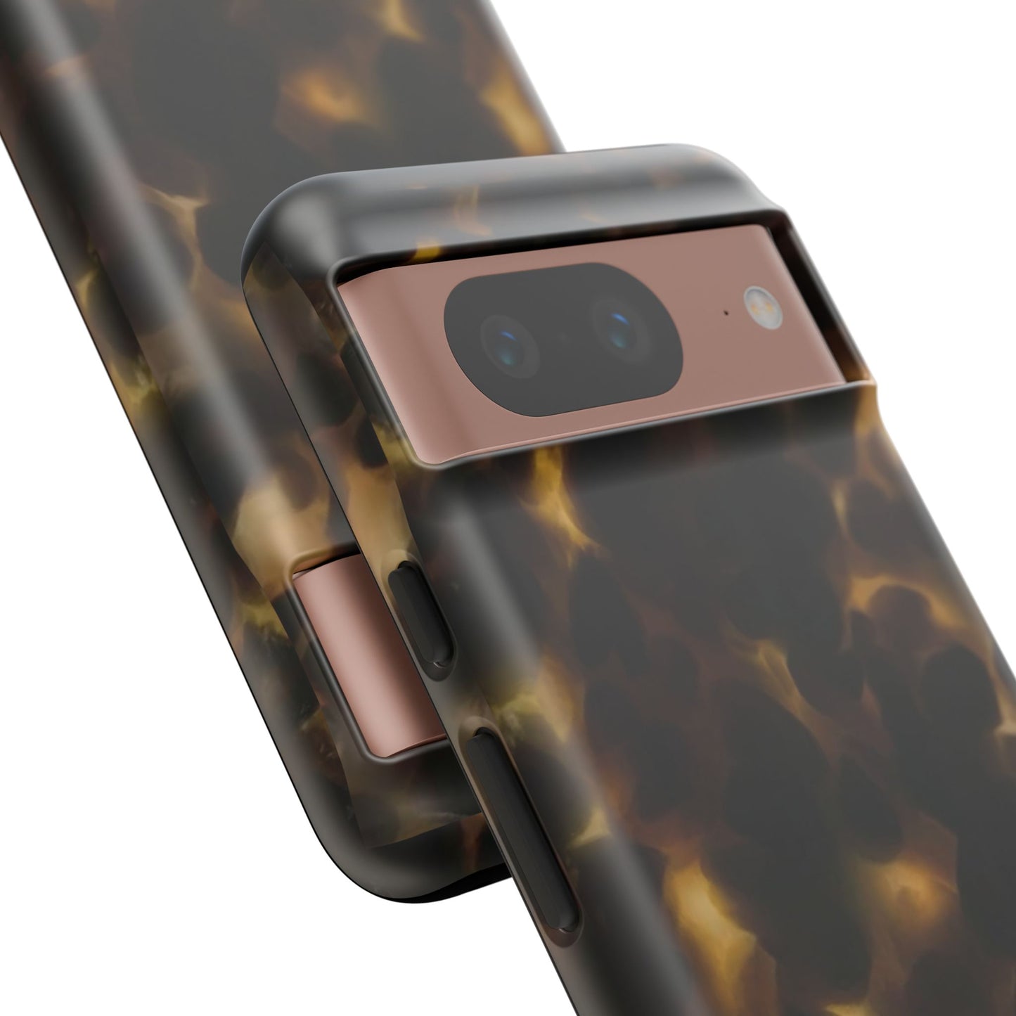 Tortoiseshell Phone Case — Protective Tough Case with Classic Brown Pattern