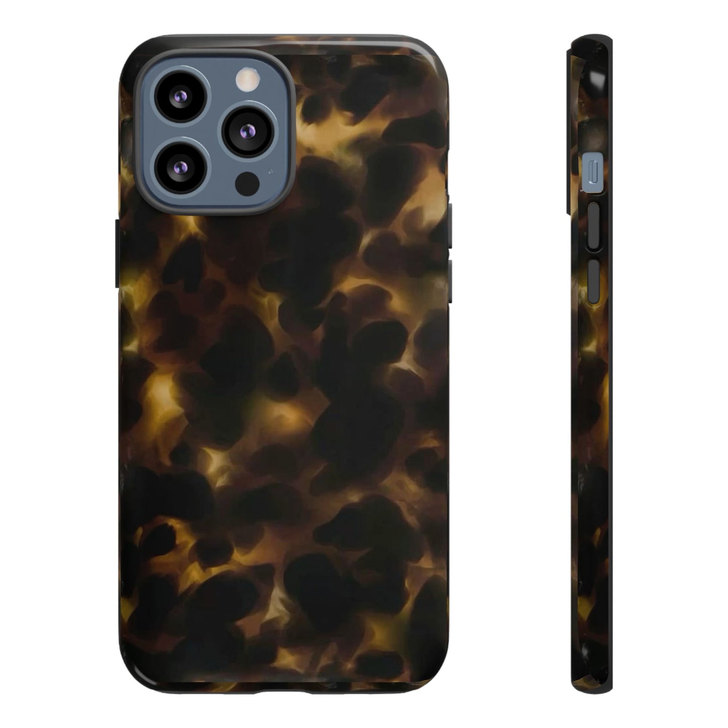Tortoiseshell Phone Case — Protective Tough Case with Classic Brown Pattern