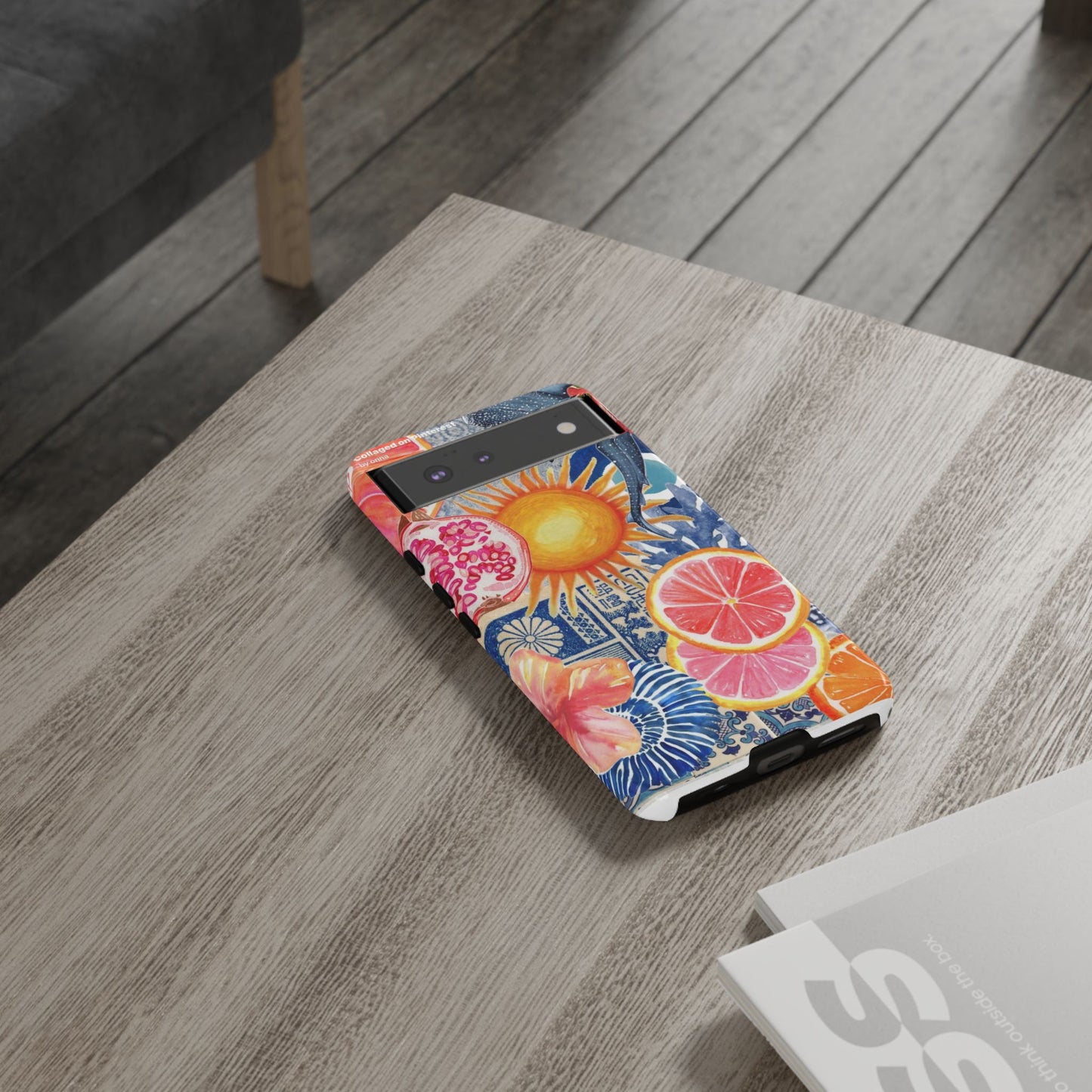 Tough Cases — Tropical Citrus Sun & Dolphin Phone Case