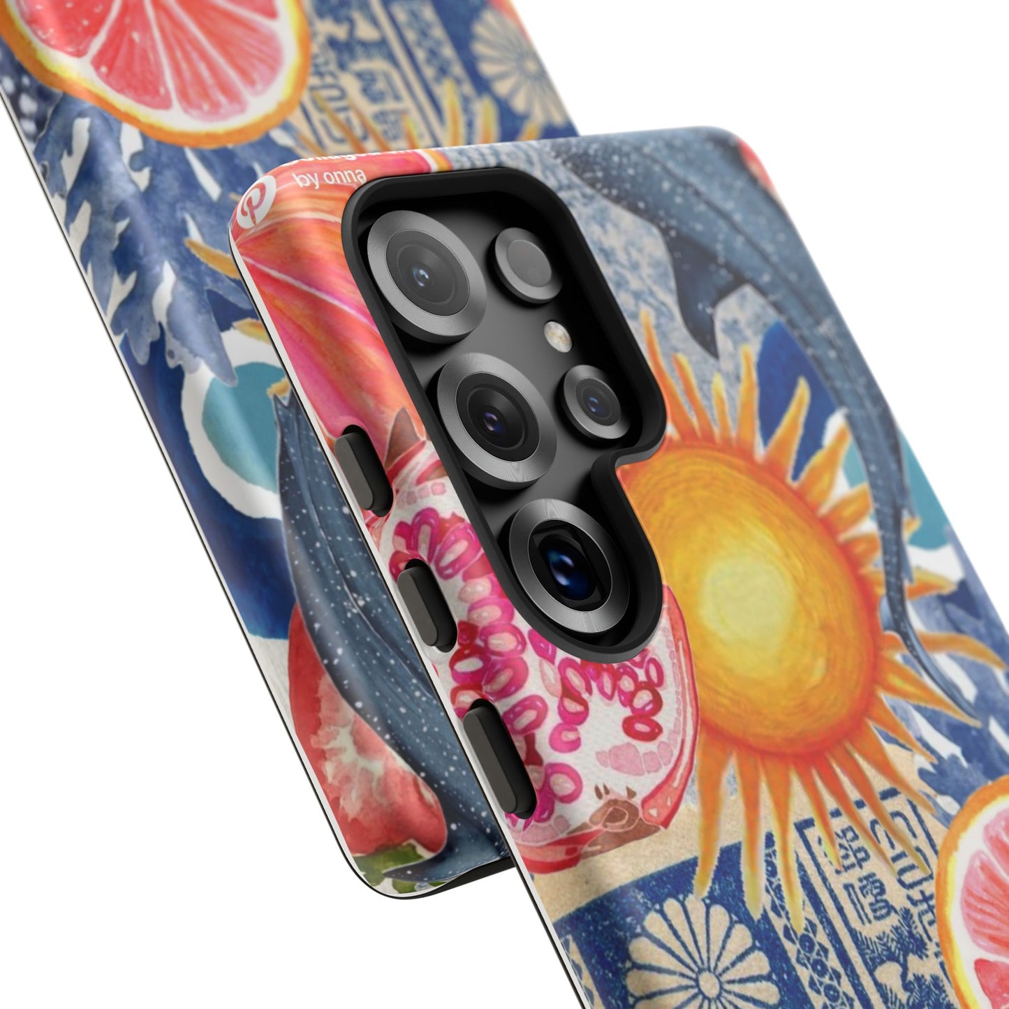 Tough Cases — Tropical Citrus Sun & Dolphin Phone Case