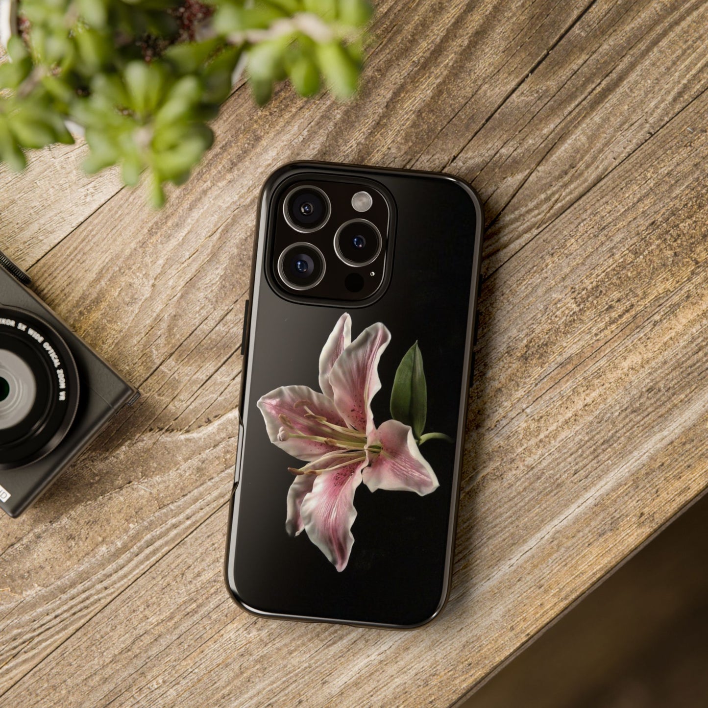 Pink Lily Tough Phone Case — Slim Protective Floral iPhone Cover