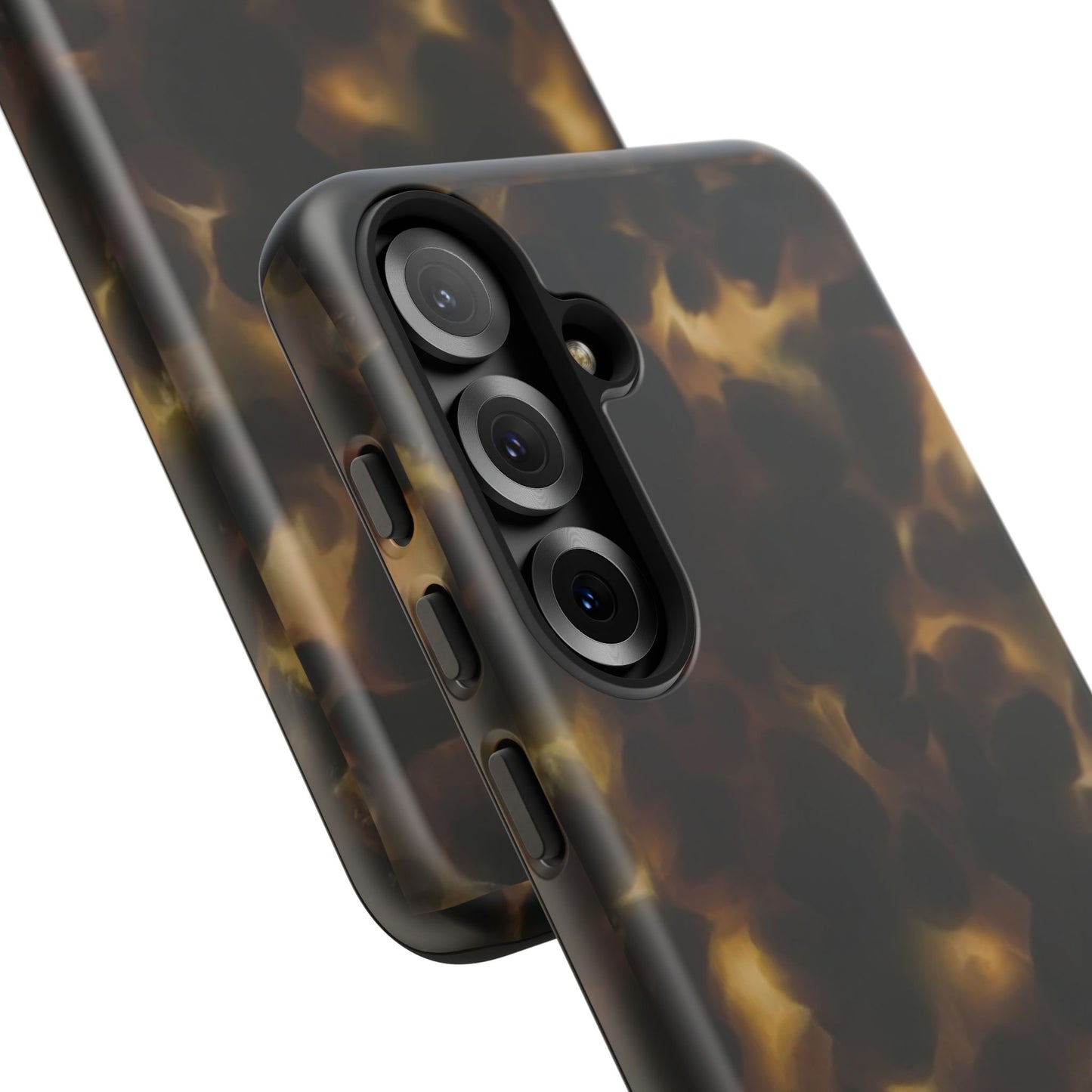 Tortoiseshell Phone Case — Protective Tough Case with Classic Brown Pattern
