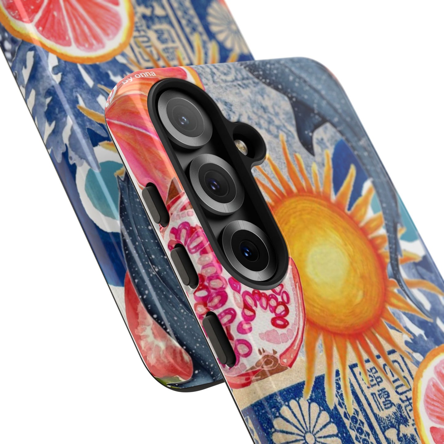 Tough Cases — Tropical Citrus Sun & Dolphin Phone Case